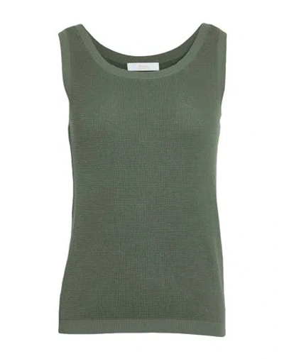 Fedeli Woman Top Military Green Size 6 Cotton