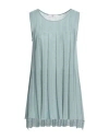 Fedeli Woman Top Turquoise Size 6 Linen, Silk In Blue