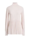 Fedeli Woman Turtleneck Blush Size 6 Super 140s Wool, Polyester In Pink