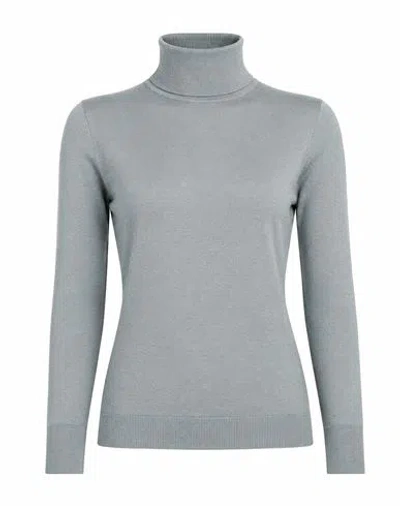 Fedeli Woman Turtleneck Grey Size 4 Cashmere, Silk In Gray