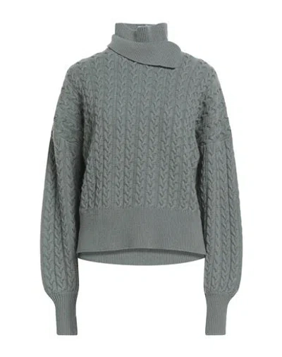 Fedeli Woman Turtleneck Military Green Size 6 Cashmere