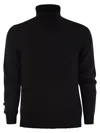 Fedeli Wool And Cashmere Turtleneck Jumper In Blue