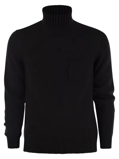 FEDELI FEDELI WOOL AND CASHMERE TURTLENECK JUMPER