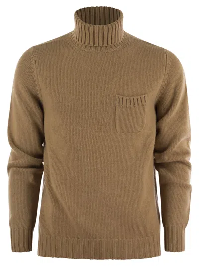 FEDELI FEDELI WOOL AND CASHMERE TURTLENECK JUMPER