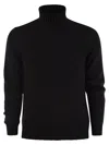 Fedeli Wool And Cashmere Turtleneck Jumper In Night Blue