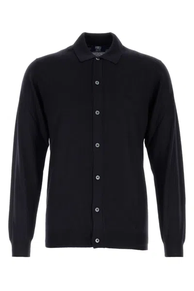 Fedeli Wool Cardigan In Black