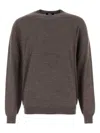 Fedeli Crew-neck Sweater In Virgin Wool In Gray