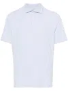 Fedeli Zero Striped Jersey Polo Shirt In Blue