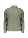 Fedeli Zip Cardigan In Green