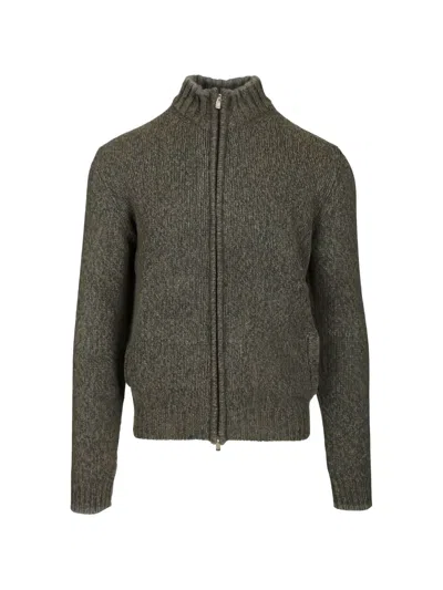 Fedeli Zip-up Cardigan Knitwear Green