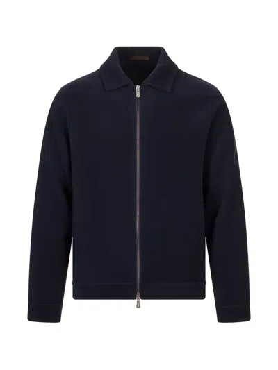 FEDELI ZIP-UP COLLARED JACKET