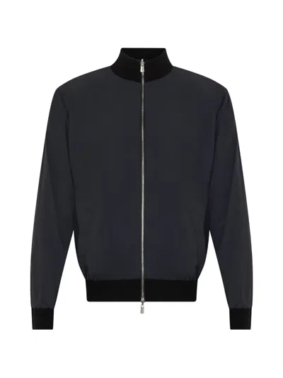 Fedeli Zip-up High-neck Jacket In Multi