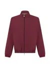 Fedeli Zip-up Lightweight Bomber Jacket In Red