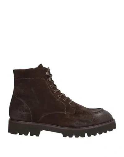 Fedeni Man Ankle Boots Dark Brown Size 9 Leather
