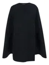 Federica Bonifaci Crew-neck Cape In Black