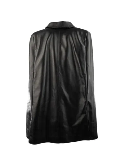 Federica Bonifaci Double-breasted Leather Blazer In Multi