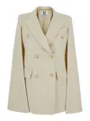 Federica Bonifaci Double-breasted Cape-style Jacket In White