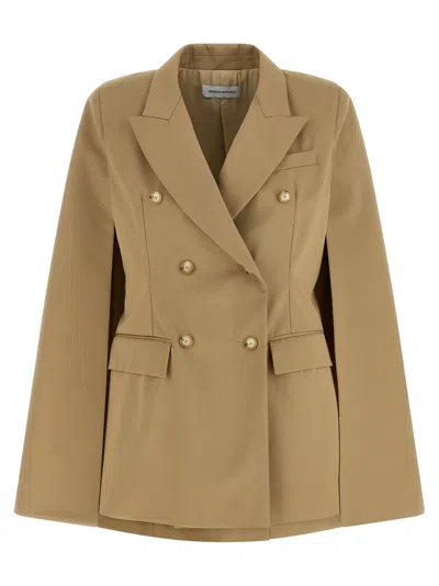 Federica Bonifaci Hood Blazer Blazers Beige In Brown