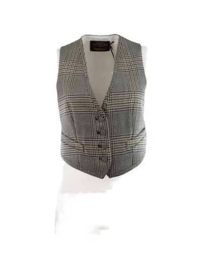 Federica Bonifaci Prince Of Wales Check Cashmere Waistcoat In Multi