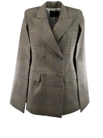Federica Bonifaci Prince Of Wales Check Double-breasted Jacket In Multi