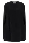 Federica Bonifaci Crew-neck Cape In Black