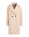 Federica Garoni Collection Woman Coat Beige Size 8 Polyester, Viscose In Beige