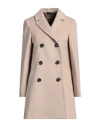 Federica Garoni Collection Woman Coat Beige Size 8 Wool, Polyamide, Cashmere