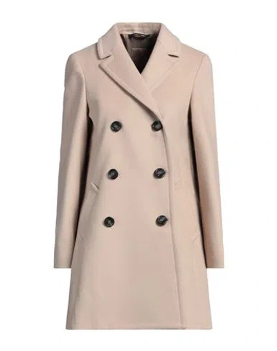Federica Garoni Collection Woman Coat Beige Size 8 Wool, Polyamide, Cashmere