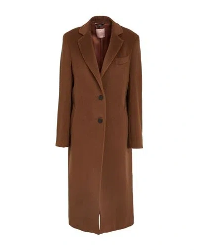 Federica Garoni Collection Woman Coat Brown Size 10 Virgin Wool