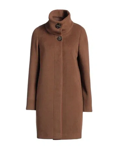 Federica Garoni Collection Woman Coat Brown Size 10 Polyester, Viscose
