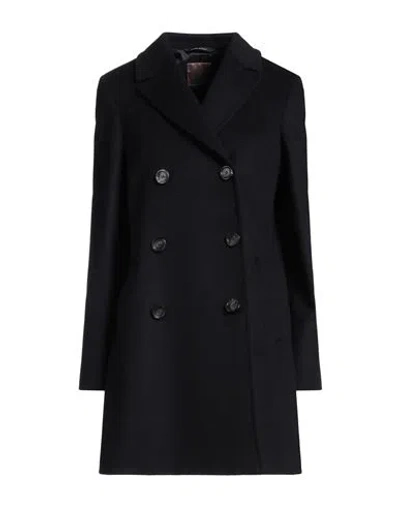 Federica Garoni Collection Woman Coat Midnight Blue Size 8 Wool, Polyamide, Cashmere