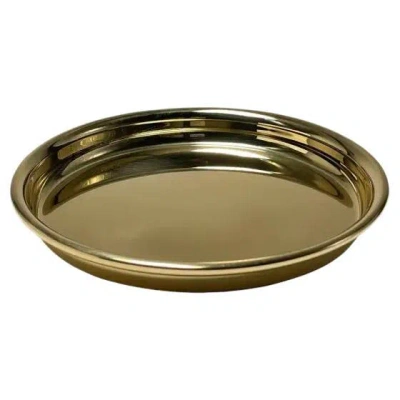 Pre-owned Federica Paoli Set Of 12 Brushed Brass Coasters By , Italian Design In Brown