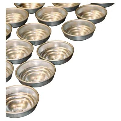 Pre-owned Federica Paoli Silver-plated Metal Bowl Set Of 16, Italian Contemporary Tableware