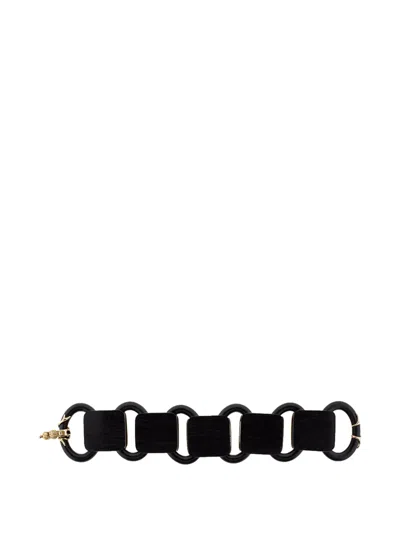 Federica Rettore Catena Wood Bracelet In Black