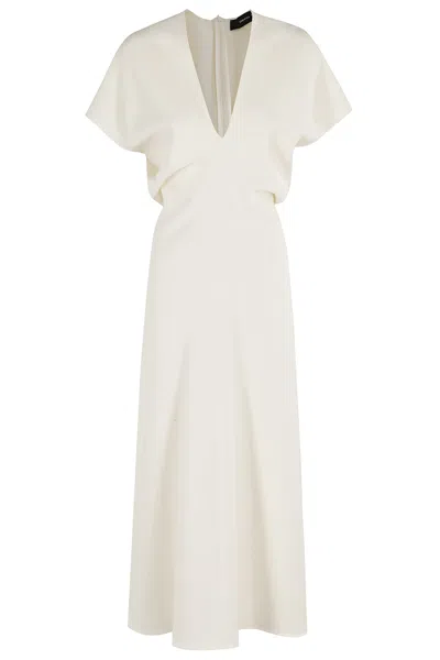 Federica Tosi Abito Lungo Cady Scollo V In White