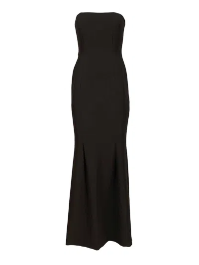 Federica Tosi Abito Lungo Cady Senza Spalline Dresses Black