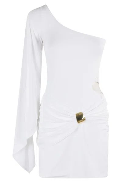 Federica Tosi Abito Monospalla Gioiello In White