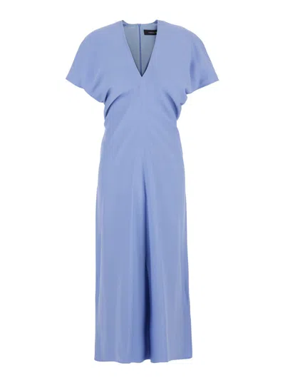 Federica Tosi Abito Sbieco Cady In Blue