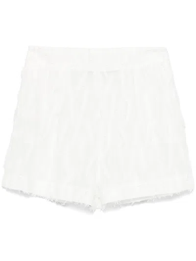 Federica Tosi Appliqué-detail Shorts In White