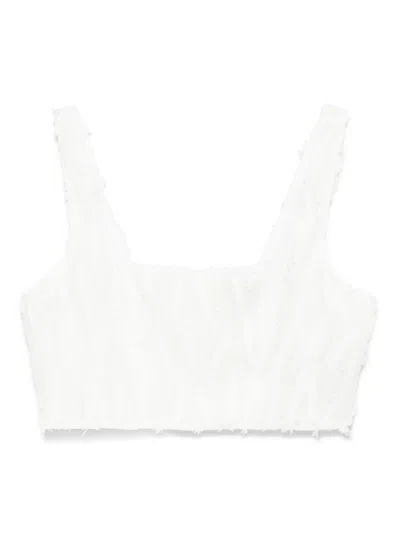 Federica Tosi Appliqué-detail Top In White