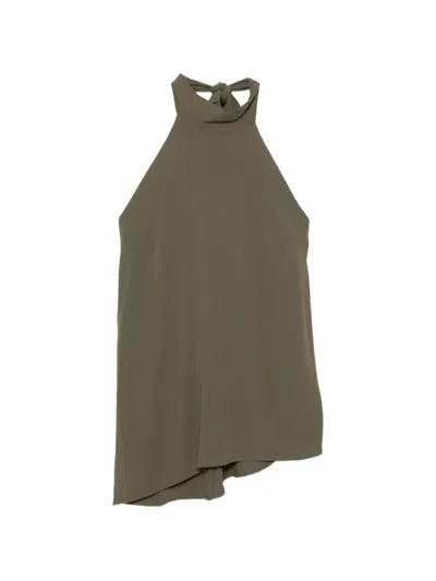 Federica Tosi Asymmetric Halter-neck Blouse In Multi