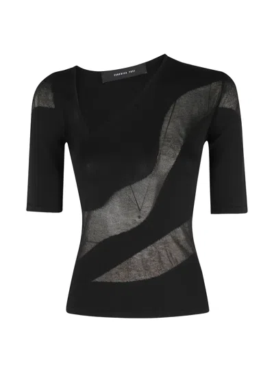 Federica Tosi Asymmetric Knit Top In Multi