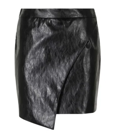 Federica Tosi Wrap-design Asymmetric Mini Skirt In Brown