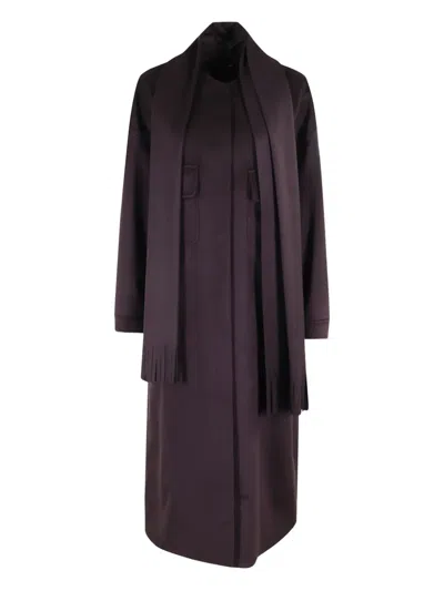 Federica Tosi Cappotto Lungo Cashmere In Purple