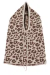 Federica Tosi Spotted Print Balaklava With Drawstring Closure In Brown