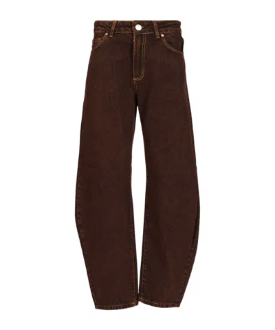 Federica Tosi Balloon Jeans In Brown