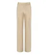 Federica Tosi Butter Wide Leg Pants In Beige