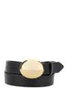 Federica Tosi 'mindy' Black Belt With Plaque On The Front