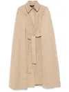 Federica Tosi Belted Cape In Neutrals