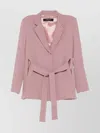 Federica Tosi Belted Split Blazer With Shoulder Straps